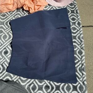 Blue mini skirt with slit nwot